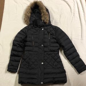 black winter coat
